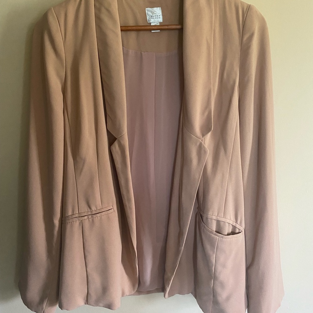 No button crepe blazer-Size 8